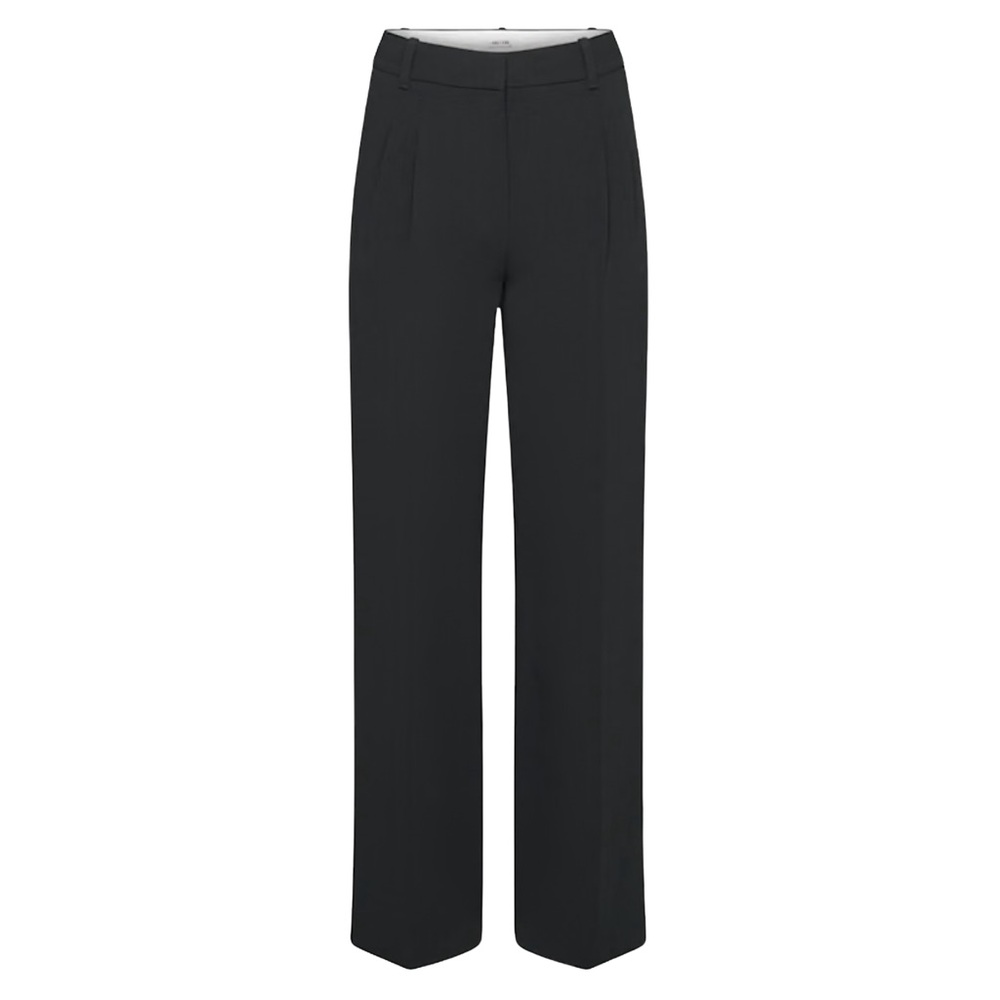 Aritzia Effortless Pant Black Crepette Trousers | High Waisted Wide Leg